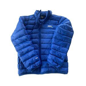 Eddie Bauer Boys 650 Blue Packable Puffer Jacket Size 7/8 Lightweight Outdoor
